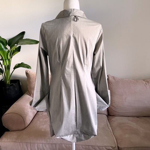 Vince Structured Shirt Dress Button Up Gray - Picture 7 of 10